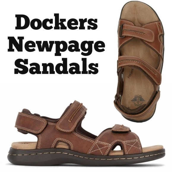 Dockers Men’s NewPage Casual 2 Strap Sandals Sz 11 in Rust - Picture 8 of 16